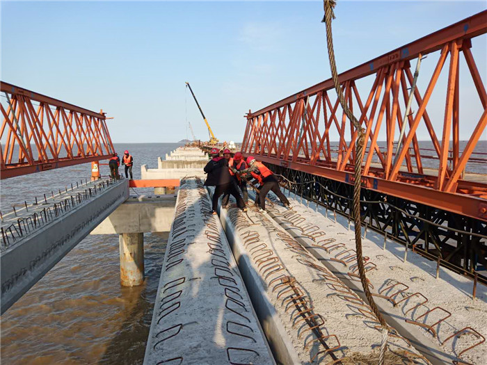 贛榆棧橋施工現場